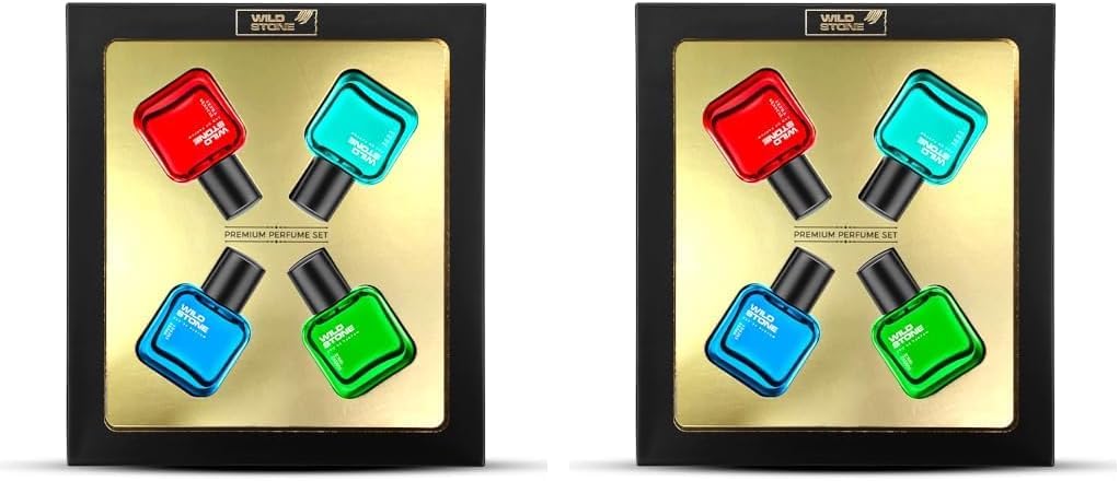 Wild Stone Edge,Ultra Sensual, Hydra Energy & Forest Spice Luxury Perfume Gift Set for Men – Pack of 8 (30ml Each) l EAU DE Parfum for Men l Premium Fragrance Gift Set