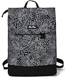 Ela Mo Rucksack Damen - Daypack schön u. durchdacht - Laptop Rucksäcke für Frauen - Anti Diebstahl Tasche für Schule, Uni, Business (Dots)