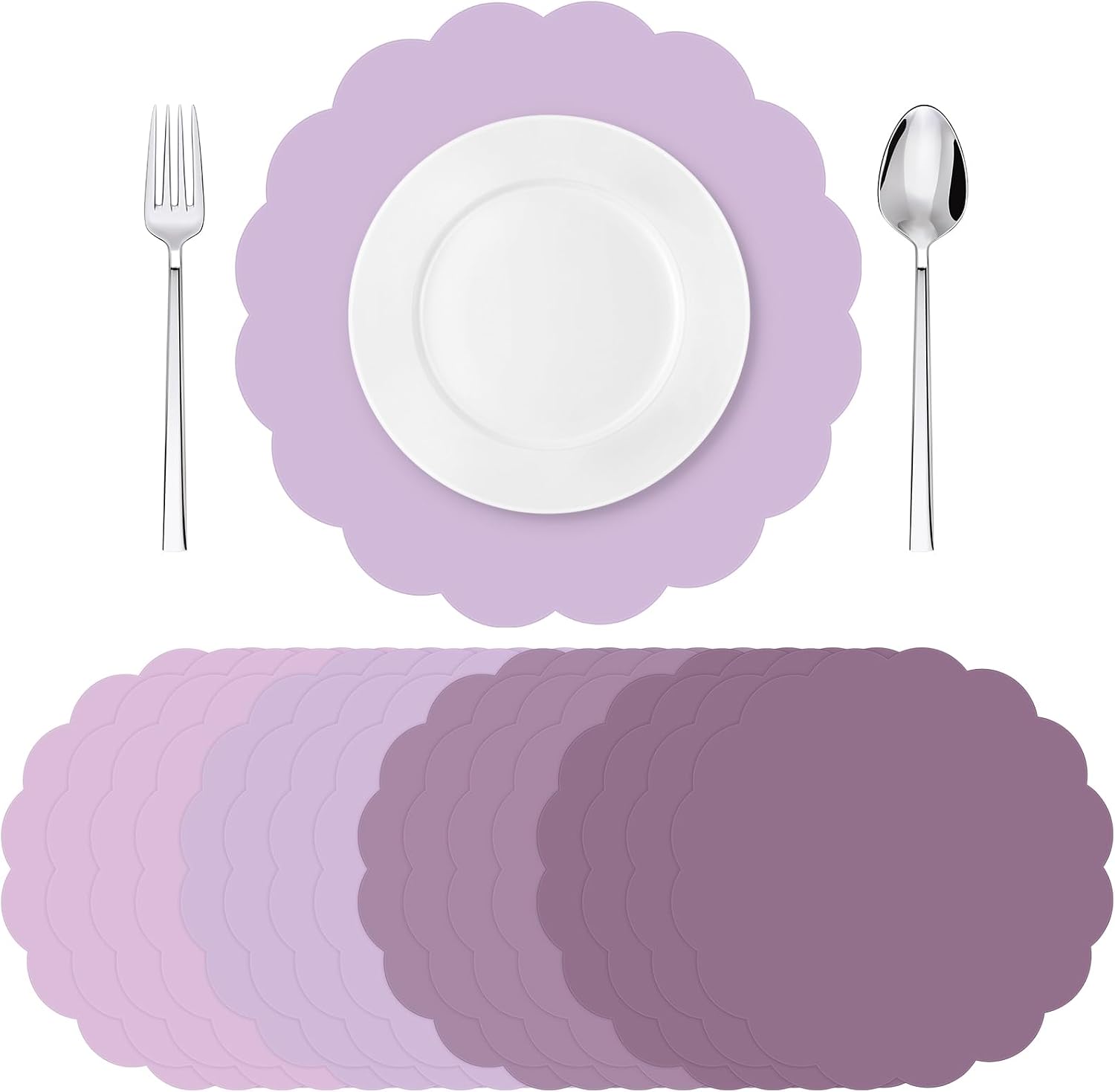 Tinlade 80 Pcs Pink Paper Placemats, 13 Inch Disposable Place Mats Bulk