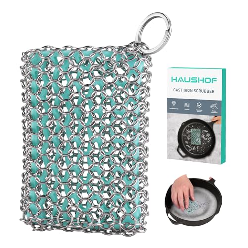 HAUSHOF Chainmail Scrubber with Silicone Core