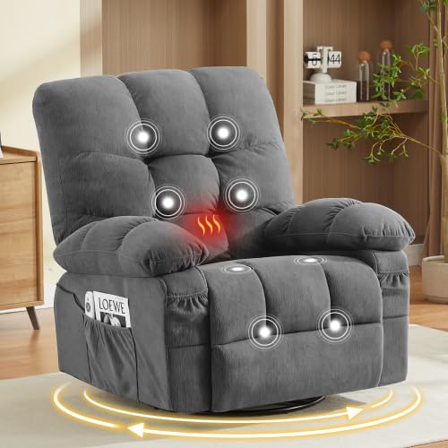 Oversized Recliner with Massage Heating USB Charging