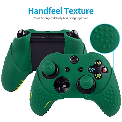 Image of CHINFAI Xbox One S /X Controller Grip Skin Anti-Slip Silicone Protective Cover Case for Xbox 1 Controller with 4 Set Thumbstick Caps