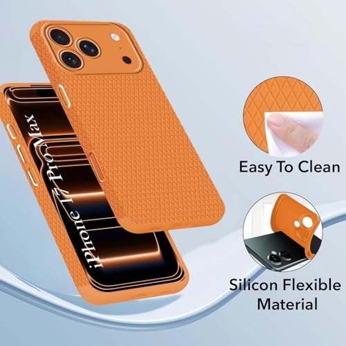 Image of Jkobi Liquid Silicone Back Cover Case for Apple iPhone 17 Pro Max (Camera Protection | Side Grip Texture | Soft and Flexible)