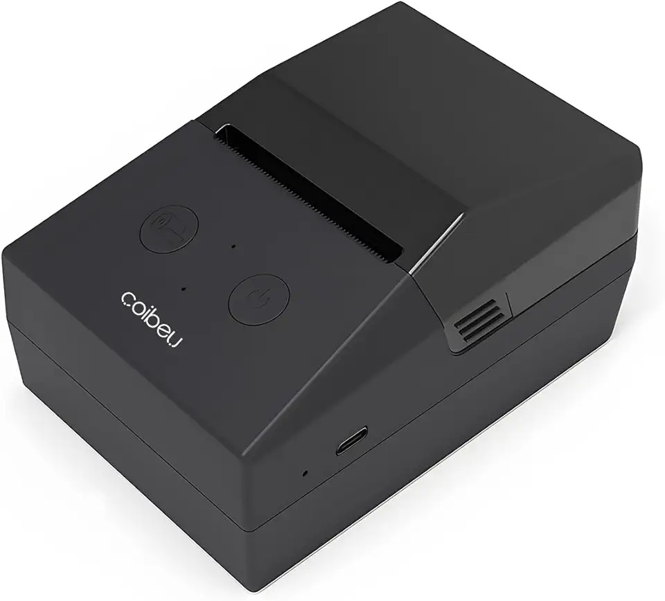 Impressora Térmica Portátil para Etiquetas 20-50 mm, Bluetooth e USB, 203 DPI, Compatível com Android iOS Windows macOS, Bateria 1500 mAh, Carregamento USB-C