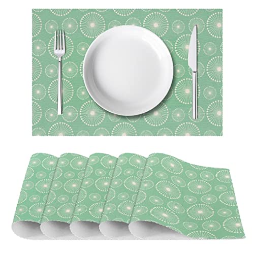 Lot de 4 sets de table tissu Oxford géométrique décoration cuisine