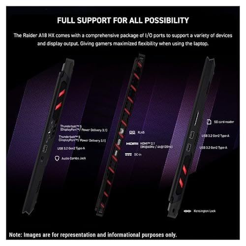 Image of msi Raider 18 HX Gaming Laptop, Intel Ultra 9-285HX, 64 GB DDR5 RAM, 1 TB PCIe SSD, 18 inch QHD+ (2560x1600) 240Hz, Nvidia G-Force RTX 5080, RGB Backlit Keyboard, W11 Home, Core Black + Traix Mousepad