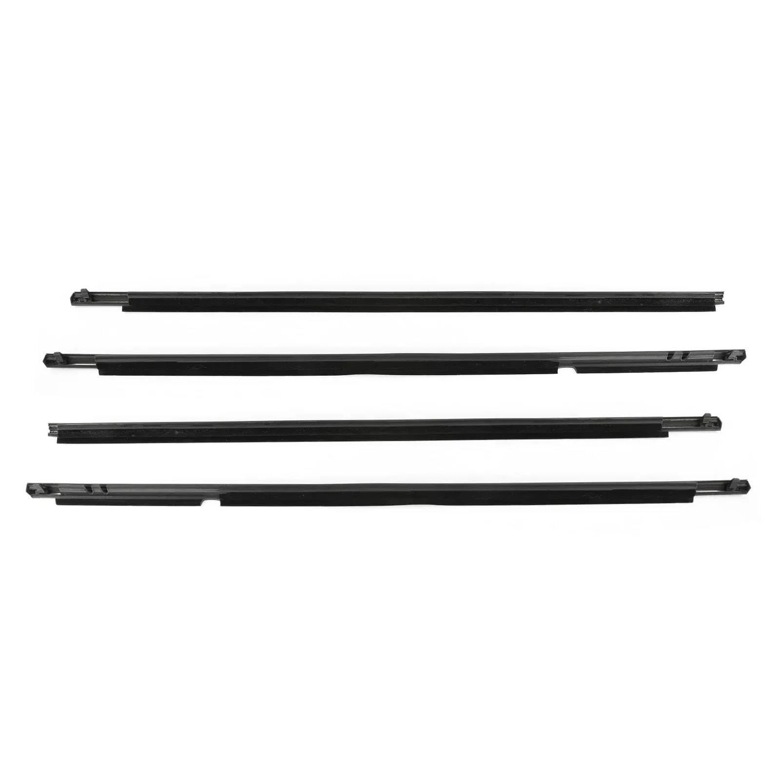 Zcpopknhnz Black 7573012300 7571002210 For Toyota For Corolla 2008-2013 Window Weatherstrip 4Pcs Rubber Trim Seal Belt Sealing Strips(Black)
