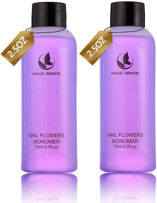 MAGIC ARMOR Acrylic Liquid Monomer for Acrylic Gel nails Professional Acrylic Liquid for Acrylic Powder acrylic liquid Low odor Liquid Monomer Nail System For Acrylic Nails Extension Quick Dry Time