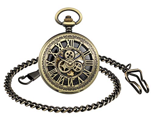 Montre de poche mécanique en bronze un cadeau idéal pour homme passionné