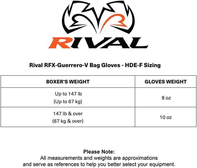 Miniatura 6 de RIVAL Boxing RFX-Guerrero-V - Guantes de bolsa, acolchado de espuma interior multicapa (HDEF), cuero premium, sistema de bloqueo de muñeca 2