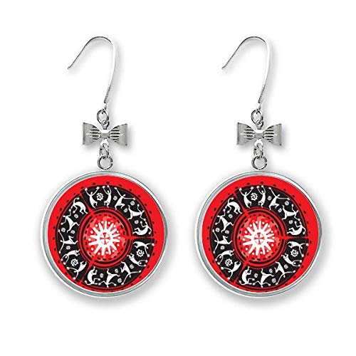 Boucles d'oreilles totems mexicains pendantes style ethnique et bohème chic pour femme