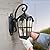 Zanritelit 17.1'' H Aluminum Outdoor Wall Lights- Black Roman Style Waterproof & Anti-Rust Exterior Lighting Fixtures, Hammered Outdoor Wall Lantern for Porch, Doorway, Garage, Backyard, 2 Pack