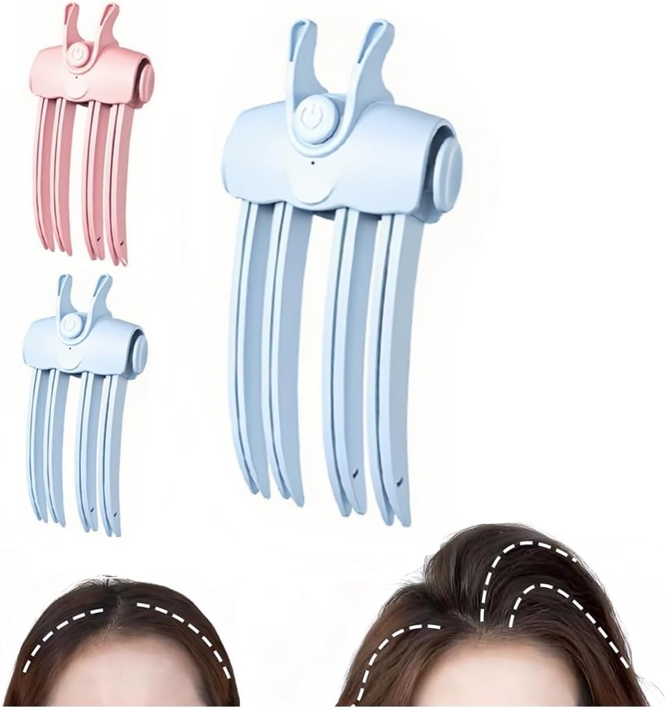 Heated Root Volumizer Hair Clip, Hair Crown Lifting Styler Booster, Blue