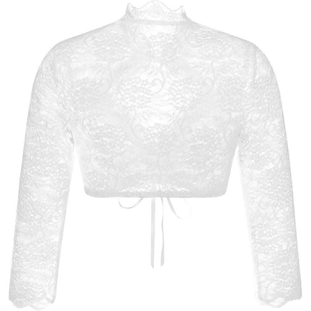 Fituenly Women's Oktoberfest Lace Dirndl Blouse, Traditional Bavarian Underwired Lace Vest, German Beer Casual Wear