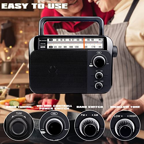 Retekess TR604 Radio Batteriebetrieben, UKW FM AM Radio mit Akku, Kofferradio, Küche, Bad, Outdoor, für Senioren… - Image 3