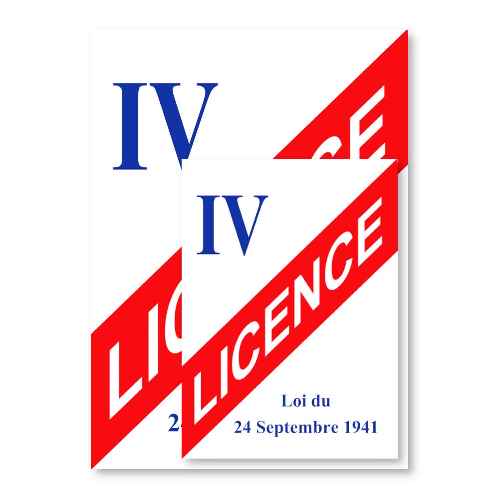 Panneau d'affichage Licence IV A5 - Plastique rigide PVC - Kit de fixation inclus - Protection Anti-UV - Fabriqué en France