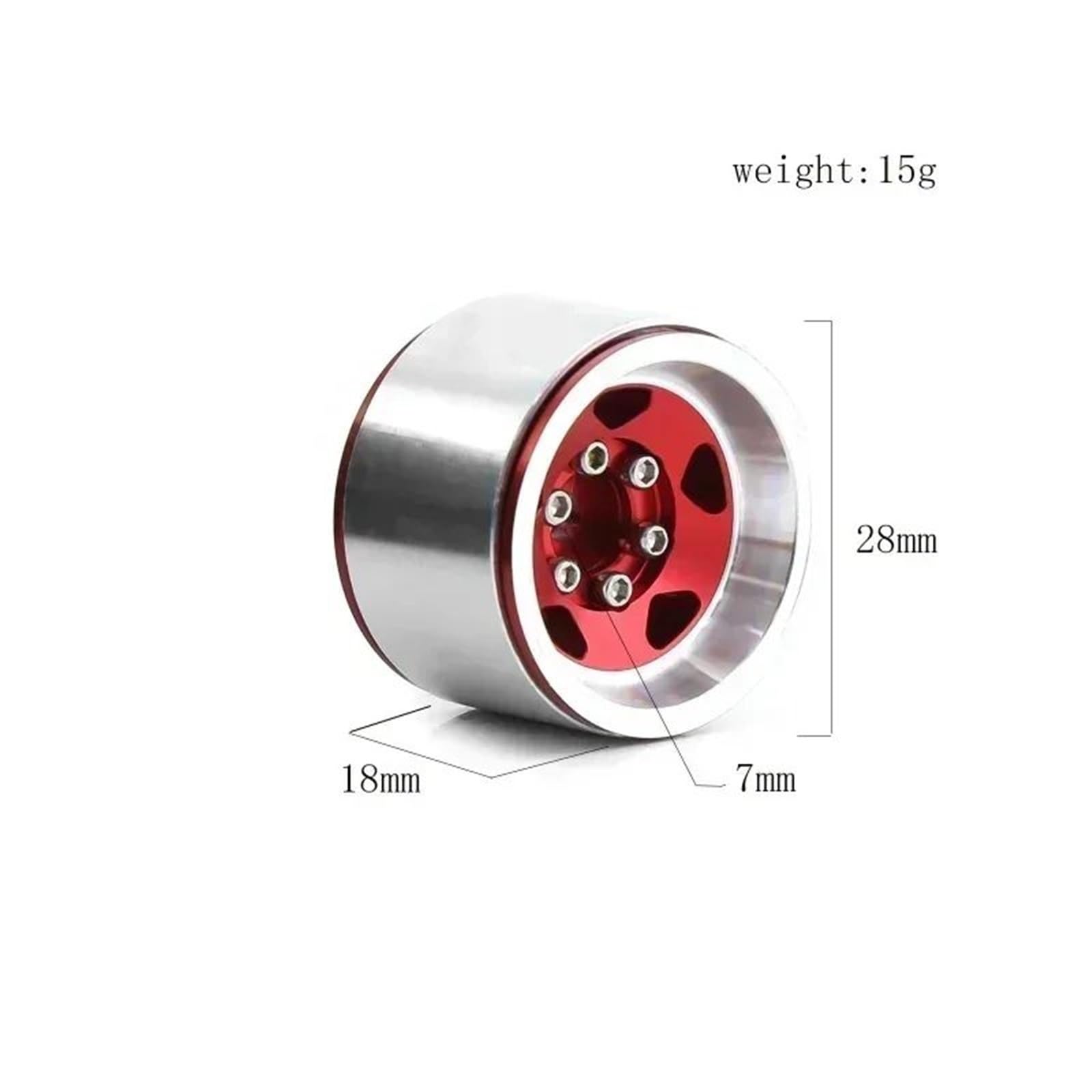Per Axial Per SCX24 AX24 Per TRX4M Per FMS Per FCX24 1/18 Parti Automobili RC 4 Pezzi 1.0 "Beadlock Wheel Rim Piatto Profondo Mozzo Acciaio Stampato RC Crawler Componenti