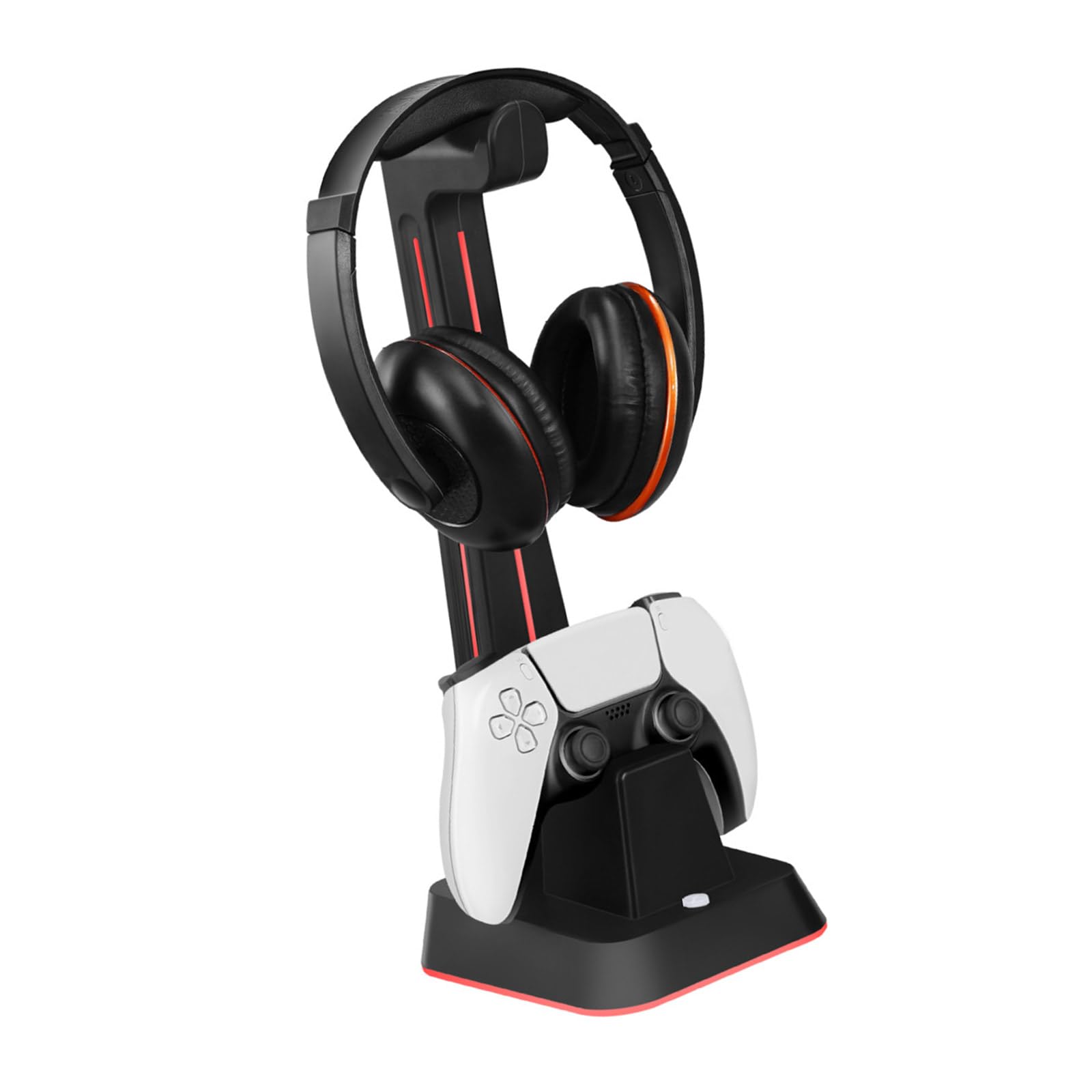 Controller Ladestation mit Kopfhörerhalter Doppel-USB-Anschluss für Gamepad Desktop Ladeständer
