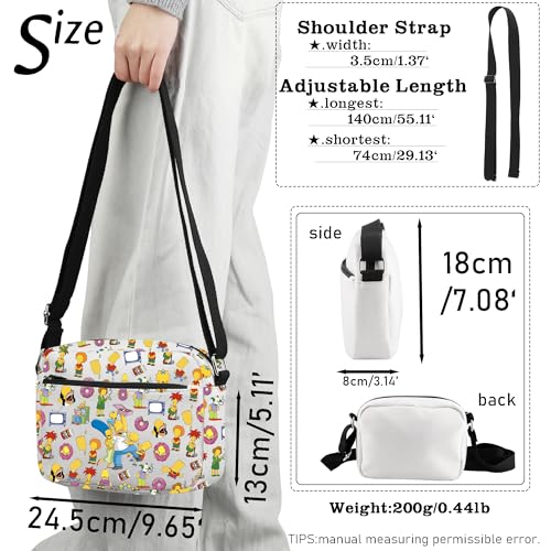 CMNIM Cartoon Characters Crossbody Bag Cartoon Family Gifts Shoulder Handbag for Cartoon TV Show Fans Gifts4