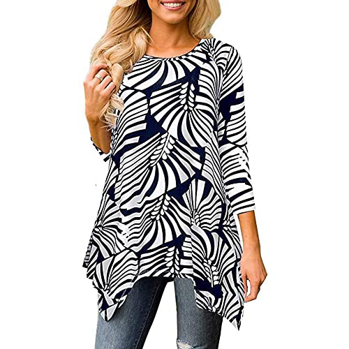 XIVISTO Blusas y Camisas de Mujer Manga Larga Elegante Camisa Camiseta Larga Casual Túnica Tops...