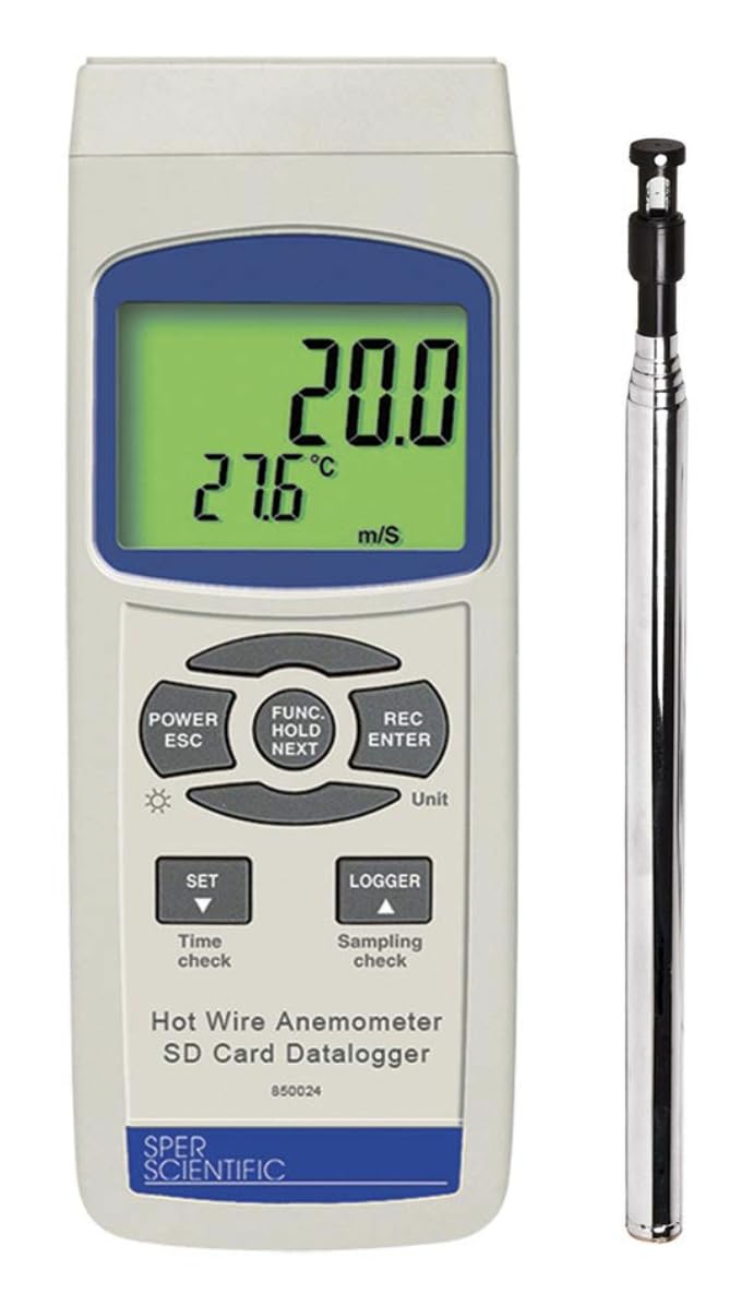 Sper Scientific 850024P Probe for Hot Wire Anemometer SD Card (850024) - Accurate Airflow and Velocity Measurement Probe