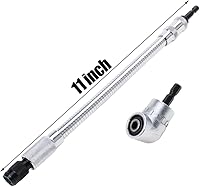 Vista 6 de AUTOTOOLHOME Extensión de broca flexible con adaptador de taladro en ángulo recto, eje flexible para destornillador eléctrico, taladro de impacto