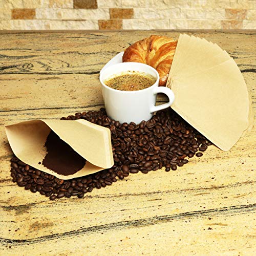 4 Cone Coffee Filters (Natural Unbleached, 100)