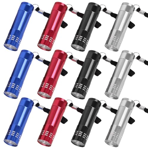 12 Stück Mini LED Taschenlampe, Aluminium Taschenlampe Kinder, Kindertaschenlampe mit Schlüsselband für Camping, Wandern, Klettern, Kindergeburtstag Gastgeschenke 12 Stück Mini LED Taschenlampe, Aluminium Taschenlampe Kinder, Kindertaschenlampe mit Schlüsselband für Camping, Wandern, Klettern, Kindergeburtstag Gastgeschenke