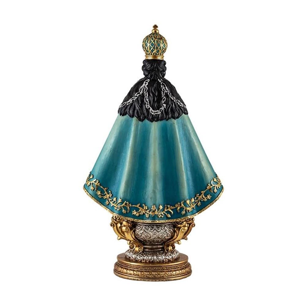 Virgen San Juan de los Lagos Figura 30 cm. Escultura México Resina peana Media Luna