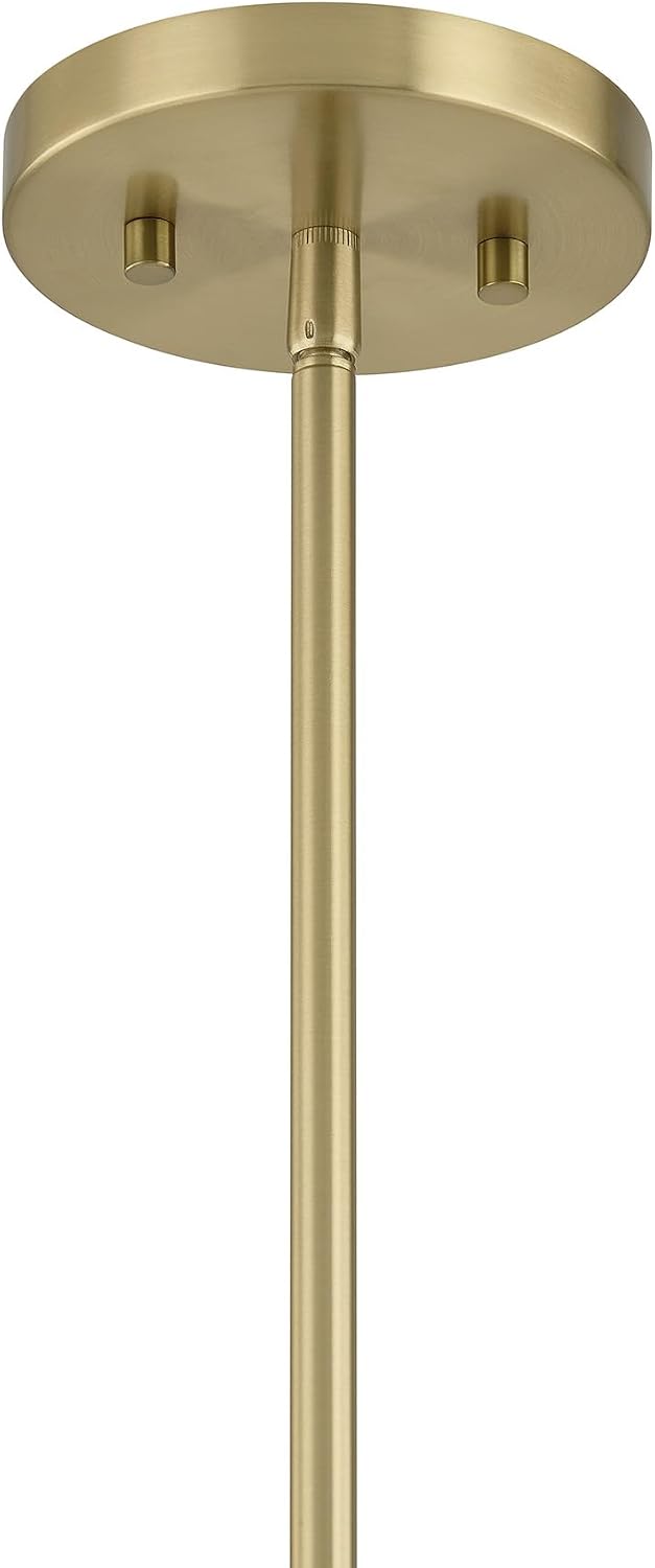Savoy House 1-6084-6-127 Rosa White Scalloped String Chandelier by Breegan Jane, 6-Light 360 Total Watts, 15" H x 36" W, Noble Brass