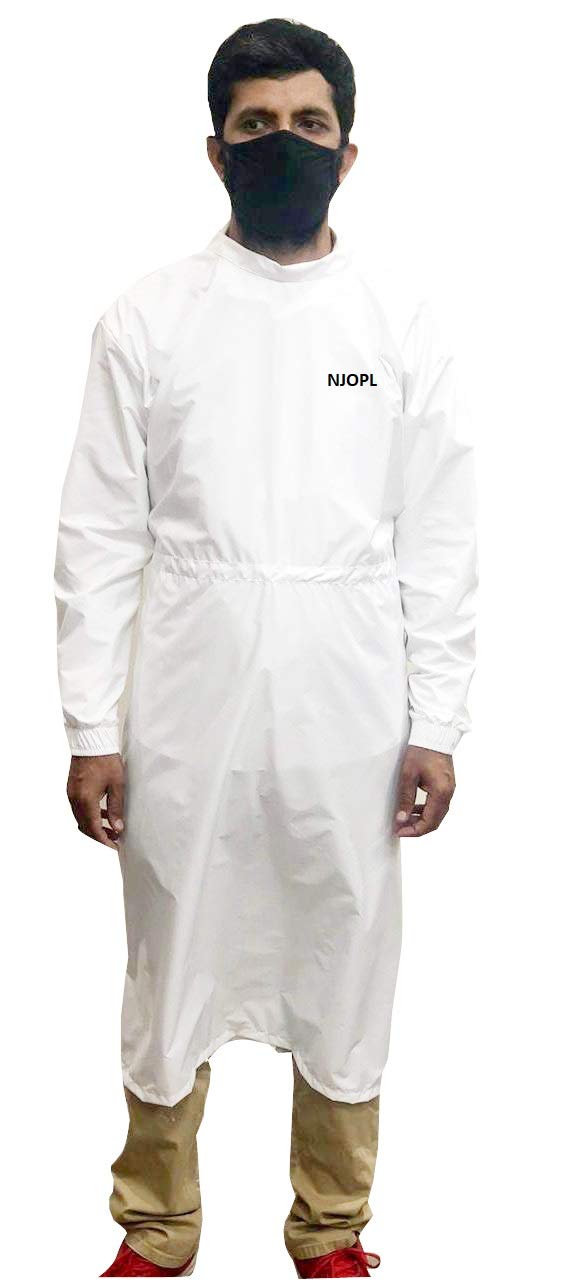 NJ Washable PPE Kit Coverall for Doctors, Dentist, Dermatologist, ENT, General Physician, Pharmacy staff: 01 Pc.