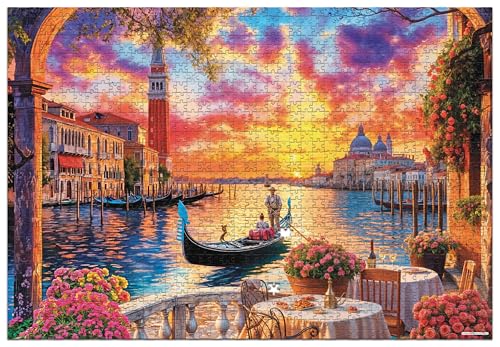 Image of Frank Gondola Ride 1500 Piece Jigsaw Puzzle for Adults & Teenagers | Puzzle Game for Ages 15+ | Matte Finish Board | Includes 4 Sorting Trays | Jigsaw Puzzle for Adults & Kids | Made in India