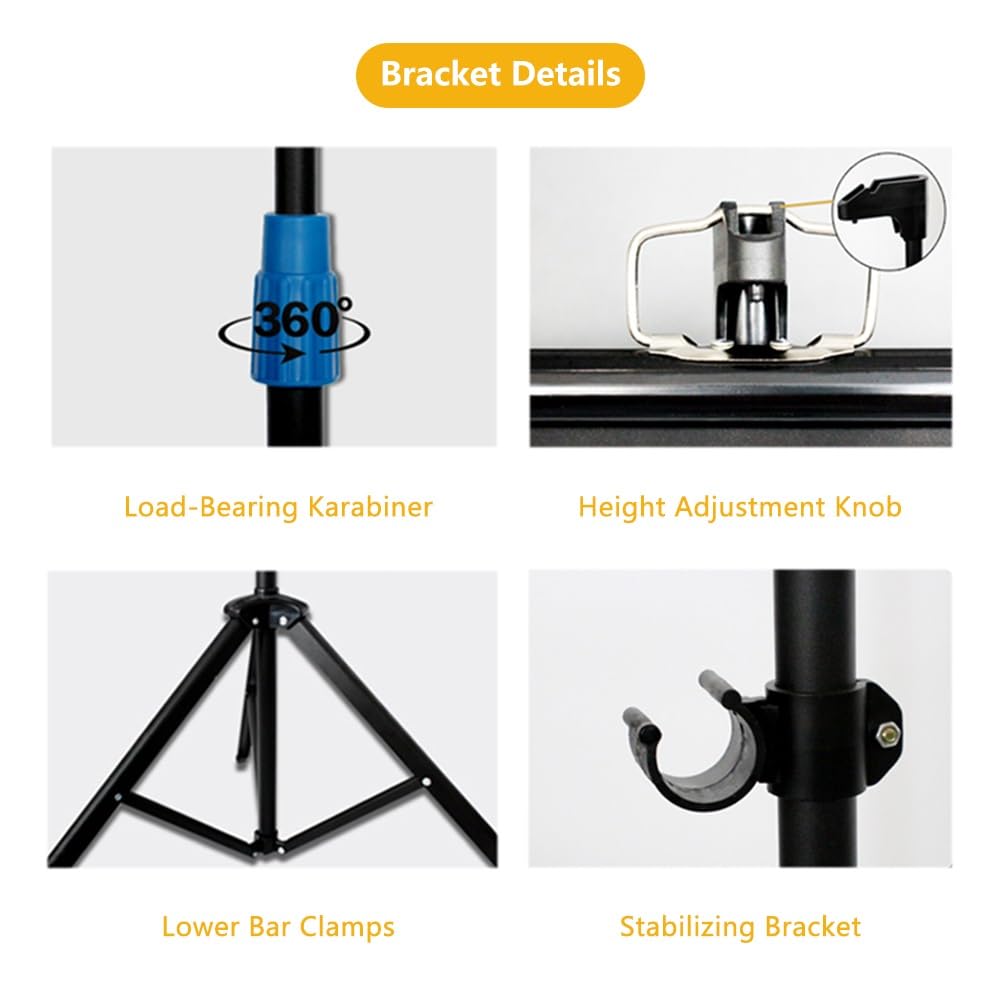 Schermo Cinematografico in PVC da 60/72/84/92pollici per Esterni con Treppiede, Schermo di Proiezione a Parete 4K HD per Campeggio, Home Theater(84"(4:3))