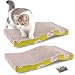 Cat Scratcher Cardboard with Catnip, Recycle Corrugated Scratching Pad Reversible Replacement Scratcher Pad Lounge Sofa Bed (S Shape Cat Scratch Pad)