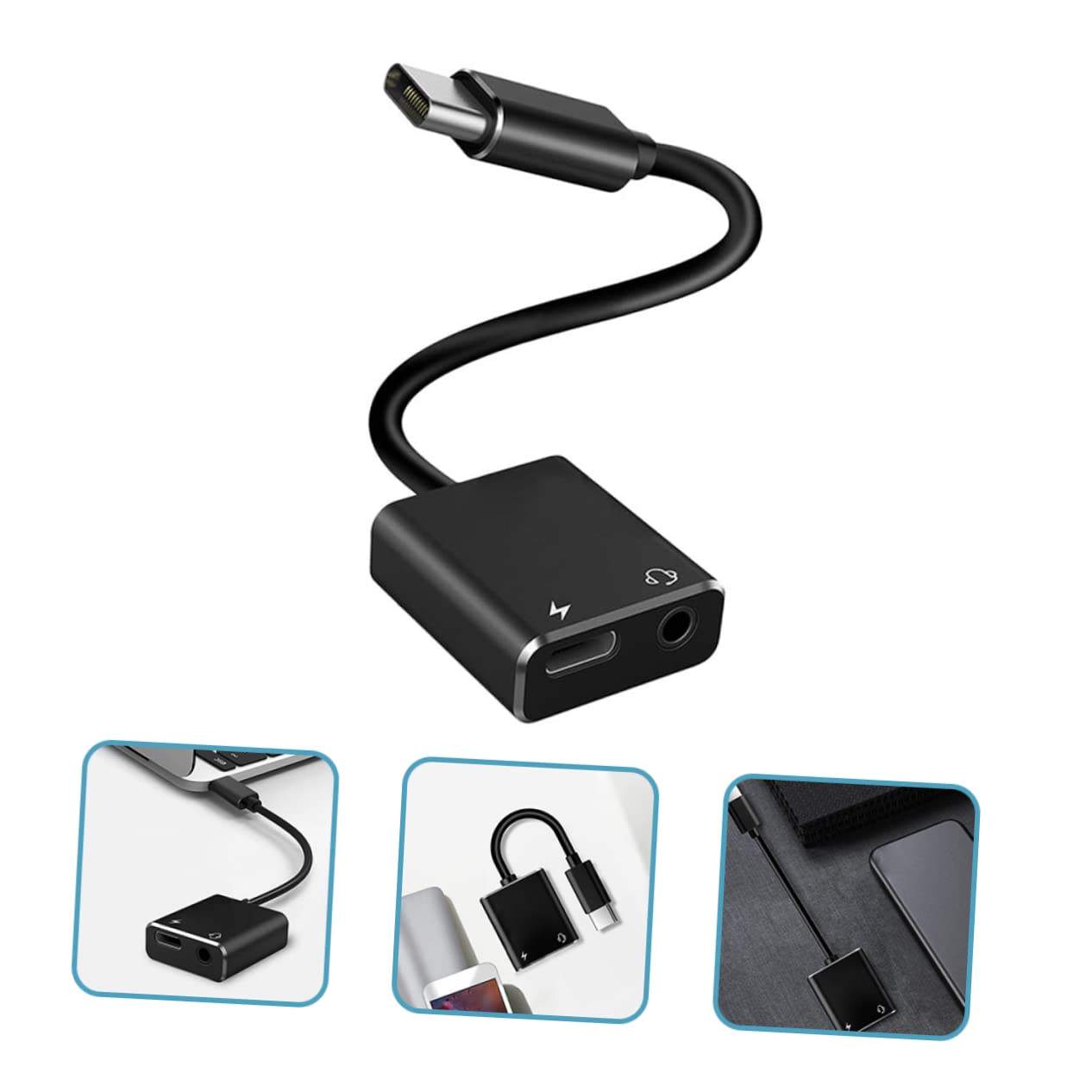 Uonlytech 5pezzi Adattatore Audio Usb c Con Caricatore e Microfono Convertitore Digitale Per Smartphone e Computer Design Compatto e Leggero Trasmissione Audio Chiara Facile Da Usare
