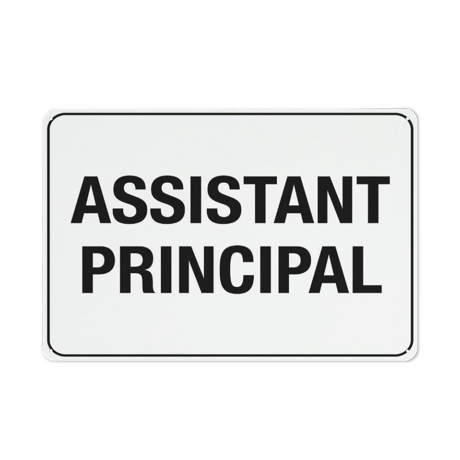 Peiyeety A10 Assistant Principal Sign Metal Signs 12X8 Inch Rust Free Aluminum,Uv Ink Printing,Durable/Weatherproof Outdoor For Home