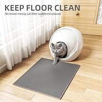 ESTHELLO Cat Litter Mat Honeycomb Double Layer Design 24’’ x 15’’ Gray — image 7