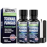 Tobcharm Toenail Fungus Treatment : Nail Fungus Treatment Extra Strength with Tea Tree Oil - Fast Acting Fungal Nail Solution with Undecylenic Acid for Toenails and Fingernails (2pack, 1fl oz each)