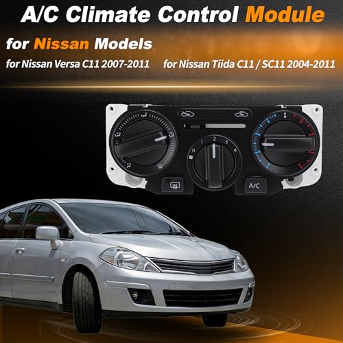 SWITCHRISE 27510-ED50A Module Controle Climatique Chauffage/Climatisation Pour Nissan Versa C11 2007-2011 Pour Nissan Tiida C11 / SC11 2004-11 Panneau Commande HVAC Remplacement 27510ED50A – vue 2