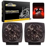 Partsam 12V Submersible Square Led Trailer Lights Smoked Red Combination Led Stop Tail Brake Turn Signal Light for Trailers Under 80' Boat Trailer Truck Marine Camper RV Snowmobile IP68
