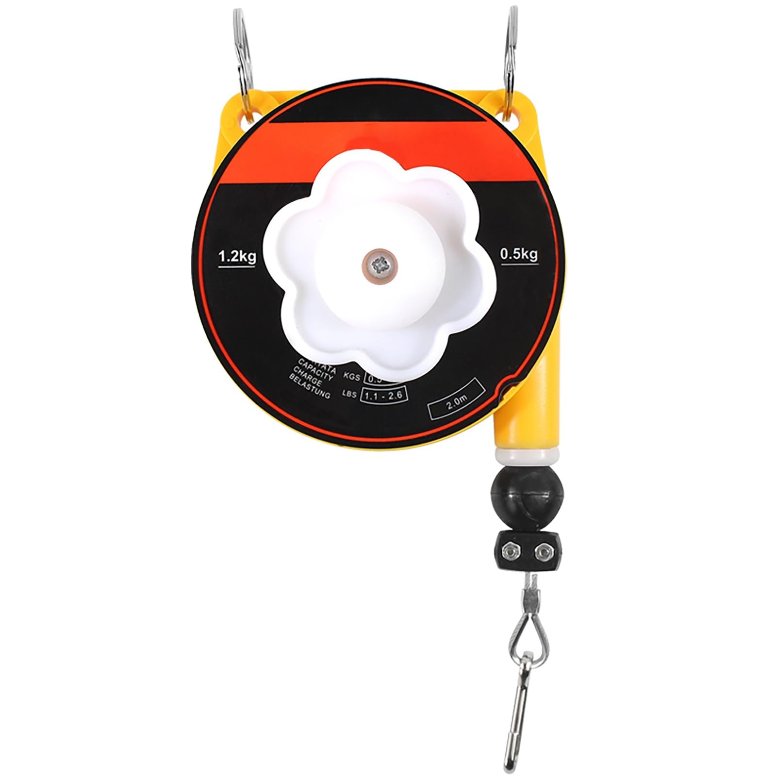 Spring Balancer, Spring Balancer， Hook Screwdriver Hanging Wrench Steel Wire Rope Measurement Tool(0.5 1.2kg)
