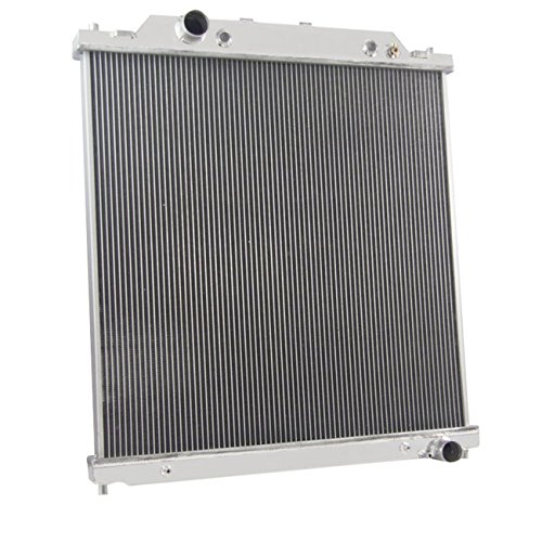 CoolingSky Full Aluminum Radiator +2x12\" Fan W/Shroud Combo &Relay Kit for 2003-2007 Ford Excursion, F250 F350 Super Duty 6.0L Diesel Powerstroke