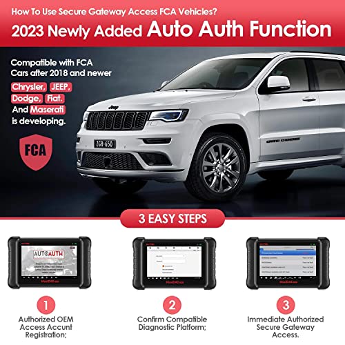 Autel Scanner Maxidas Ds808K Obd2 Diagnostic Scan Tool With $200 Adapters, 2023 Upgrade Of Mp808 Ds808 Ds708 Ms906, Bi-Directional Control, Ecu Coding, All Systems Diagnosis, 30+ Service, Fca Autoauth #TOP2