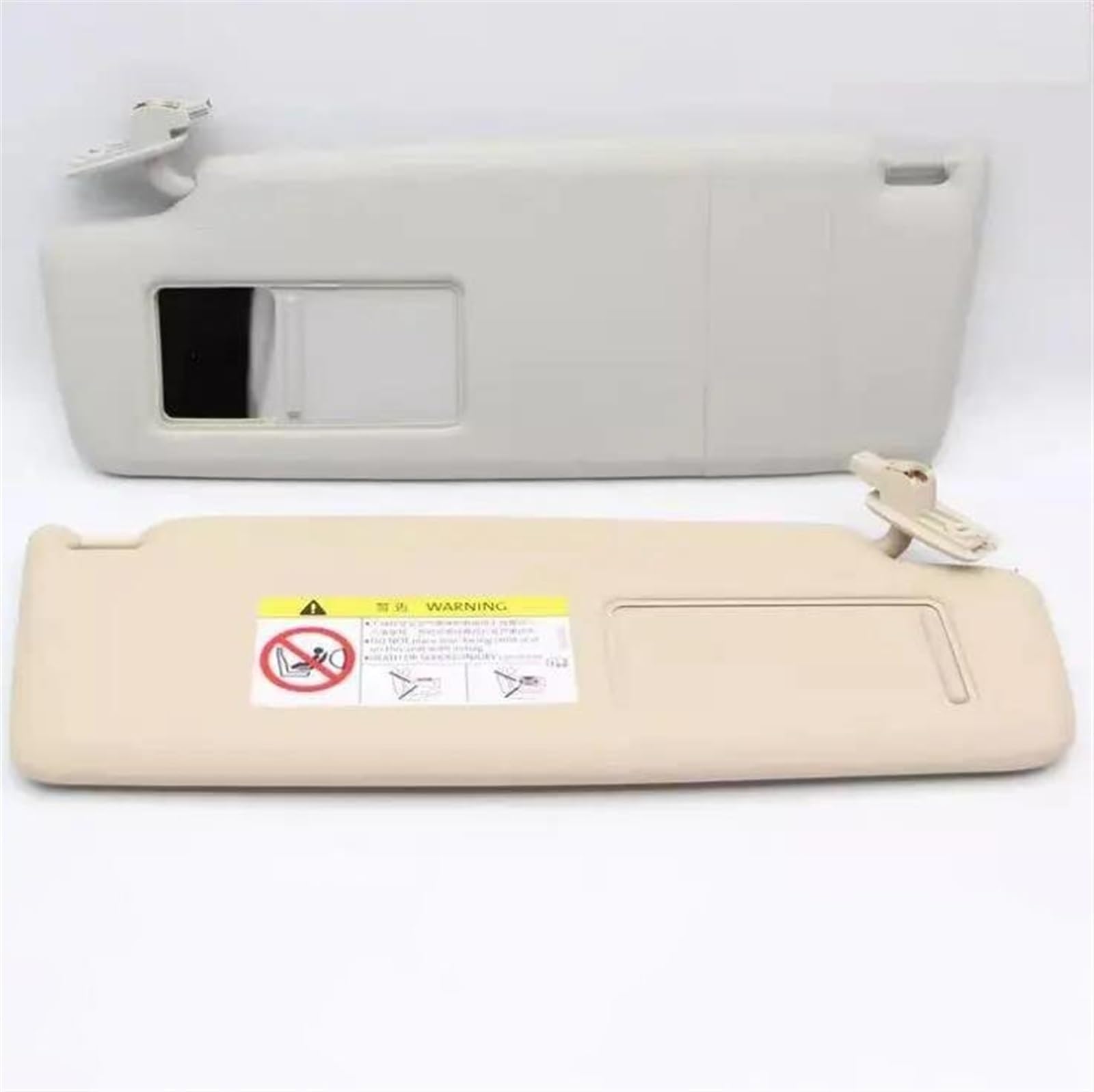 Pare-Soleil de Voiture pour VW Tiguan 2008 2009 2010 2011 2012 2013 2014 2015 2016,Panneau Pare-Soleil Avant de Voiture avec Miroir de Maquillage Accessoires,A-Grey Left