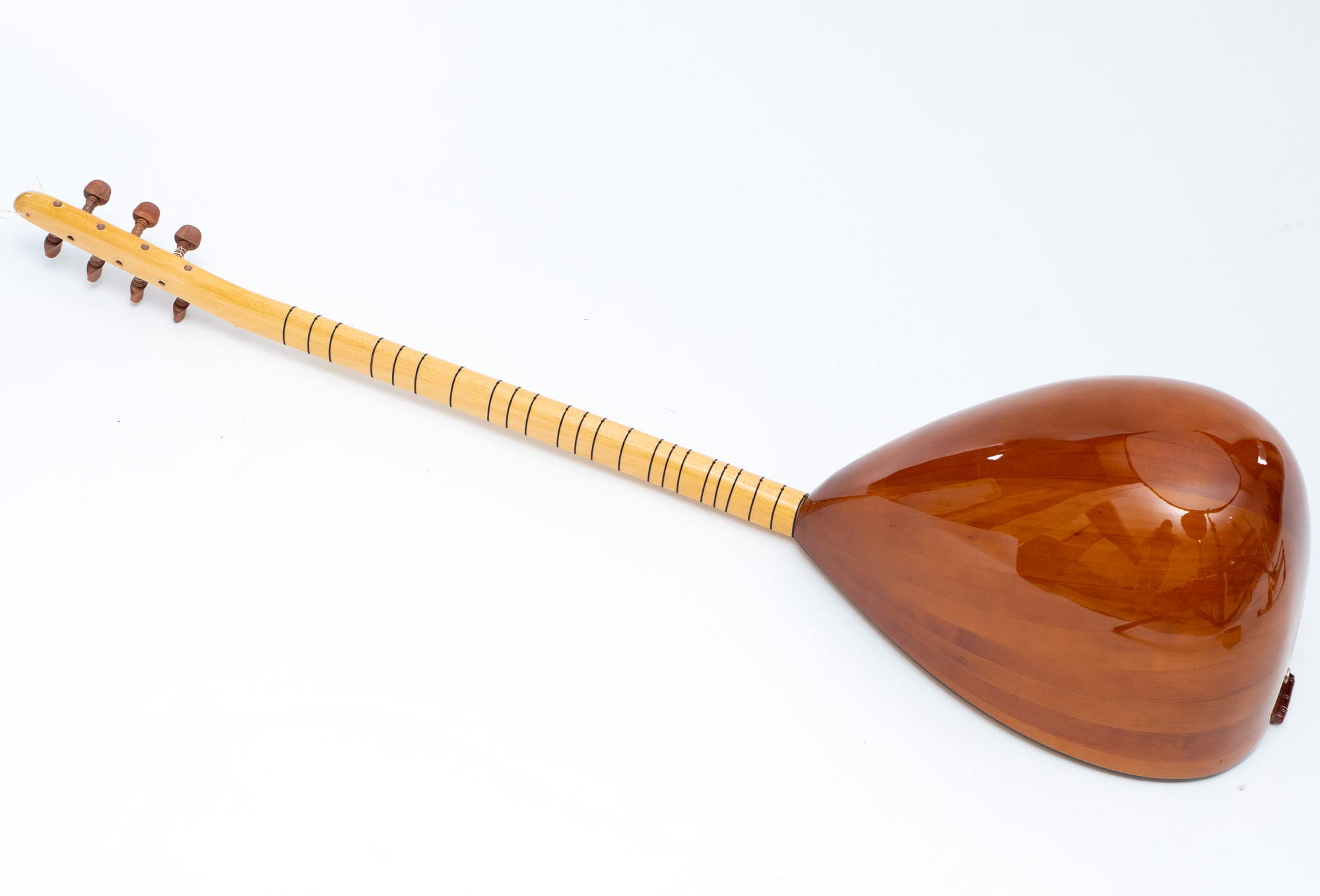 Long Neck Turkish Saz made of Cherry wood with Pickup, 100% handmade instrument - Image 5