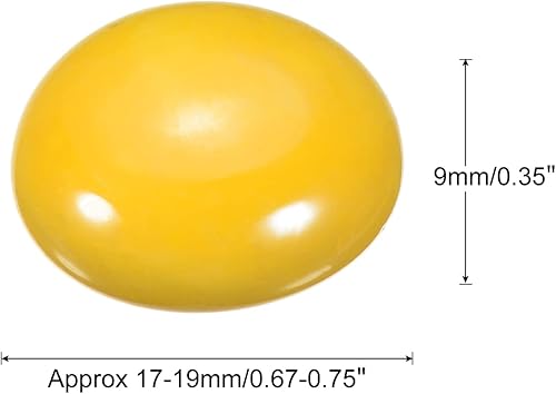Miniatura 2 de MECCANIXITY Canicas de cerámica planas decorativas de 0.67 a 0.79 pulgadas (0.669-0.748 in), cuentas de relleno de jarrón de roca amarillas para