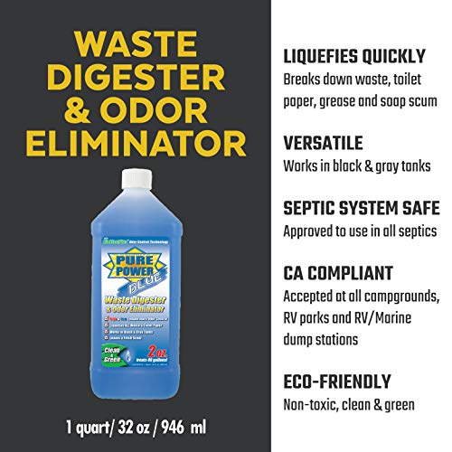 Image of Valterra V23002 Pure Power Blue Waste Digester and Odor Eliminator, 32 oz. Bottle (Pack of 2)