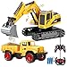 Remote Control Excavator & Dump Truck Toy for Kids(Set of 2) with Lights and Sounds ,Construction Vehicles RC Trucks Toys for Boys Kids 3 4 5 6 7 8 9 10 Yearâ€¦