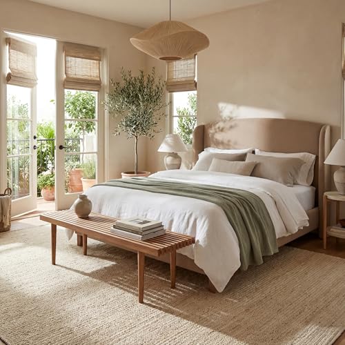 Image of nuLOOM Rigo Off White Solid Flatweave Area Rug, 4' x 6'