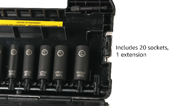 Amazon.com: DEWALT DWMT73813 Drive Socket Set (23 Piece), 1/2